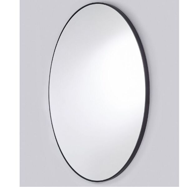 grand miroir rond noir