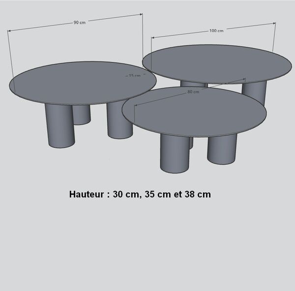 Table basse ronde moderne