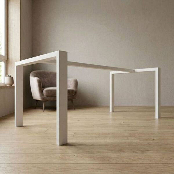 Pieds de table avec barre 8 x 4