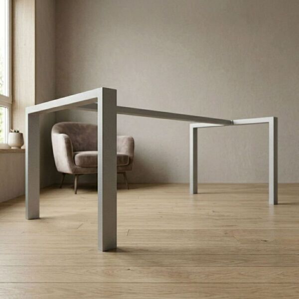 Pieds de table avec barre 8 x 4