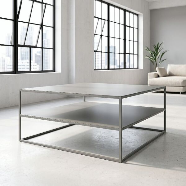 table basse métal avec étagère
