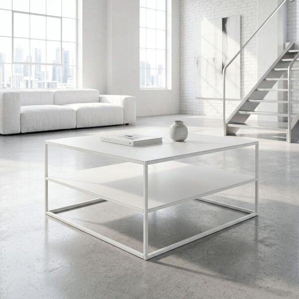 table basse métal avec étagère