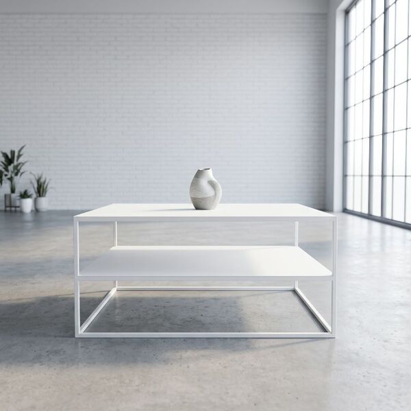 table basse métal avec étagère