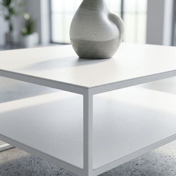 table basse métal avec étagère