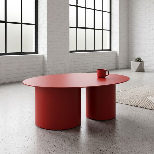 Table basse ronde beige
