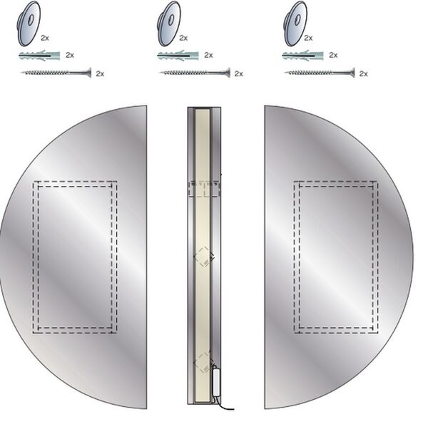 miroir géant lumineux