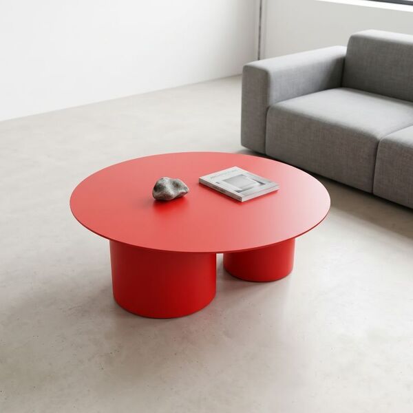 Table basse ronde industrielle