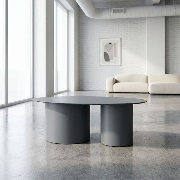 Table basse ronde industrielle