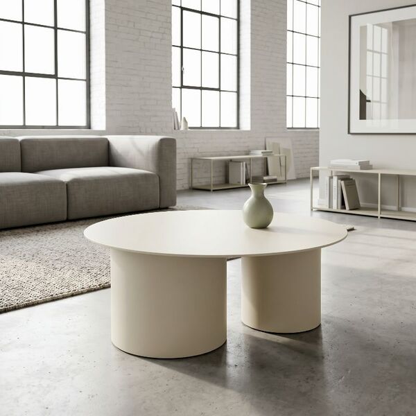 Table basse ronde industrielle