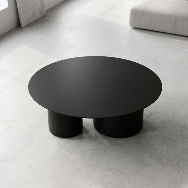 Table basse ronde industrielle