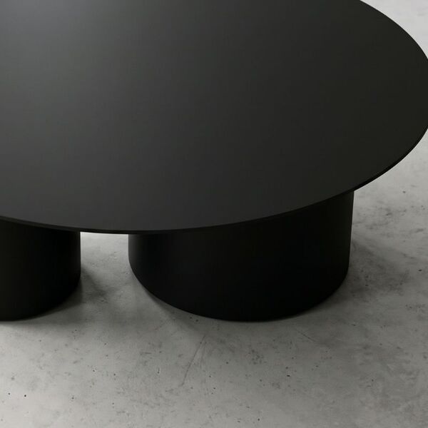 Table basse ronde industrielle