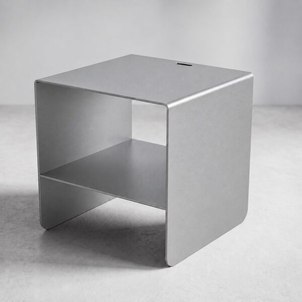 Table d'appoint métal carrée
