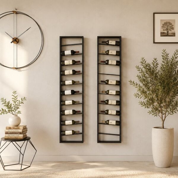 Porte bouteille mural design