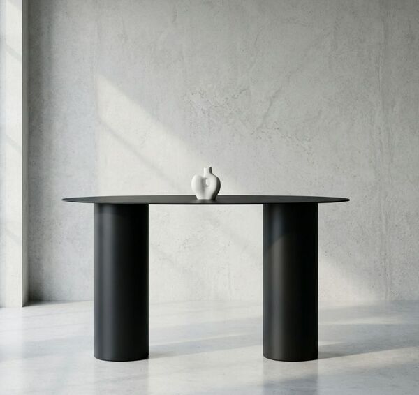 Console arrondie métal