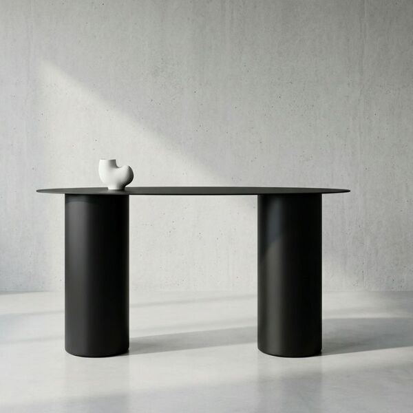Console arrondie métal
