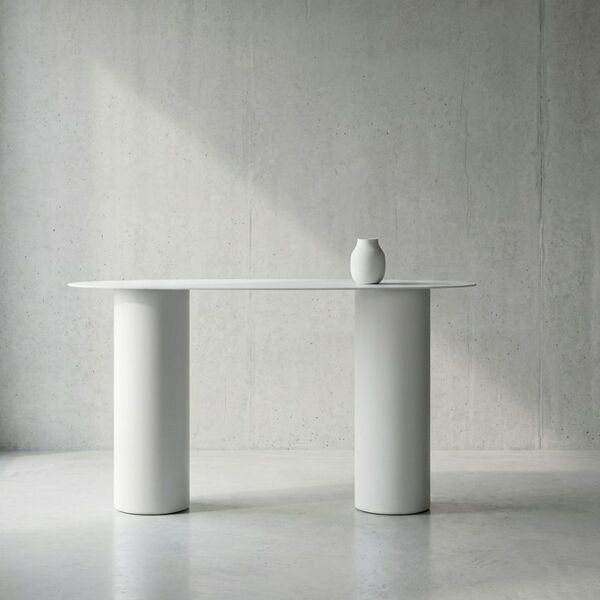 Console arrondie métal