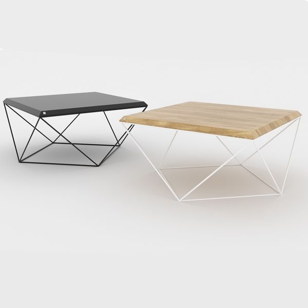 Table Palette Acier Sur Pieds Table Design Table Basse Metal Bois