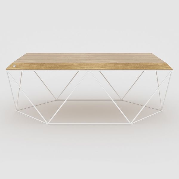 Table Palette Acier Sur Pieds Table Design Table Basse Metal Bois