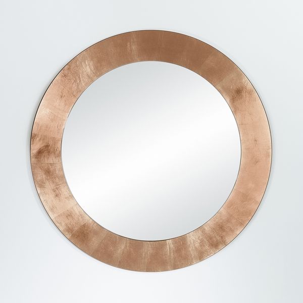 Miroir rond cuivré