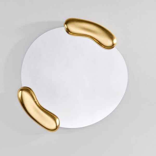 Miroir rond couleur or – Grand miroir déco moderne - Loftboutik