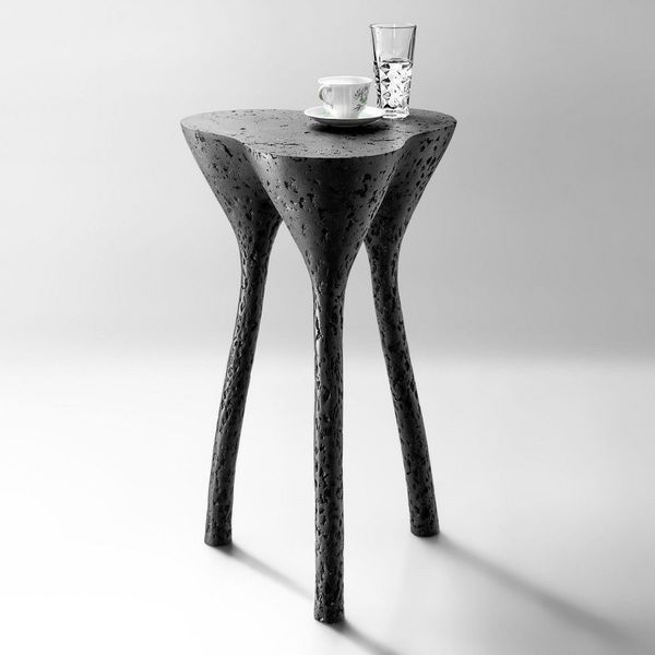 Table d'Appoint-Table basse Sombre en Bois de Manguier 53 x 53 cm à Table d'Appoint-Table basse Sombre en Bois de Manguier 53 x 53 cm à