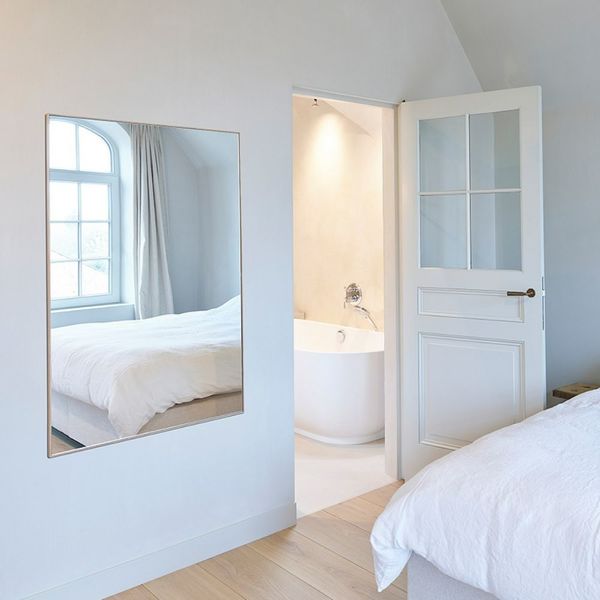 Miroir Rectangulaire En Bois Flotté 65x50 Cm - Décoration Murale Artisanale - Style Bohème & Naturel