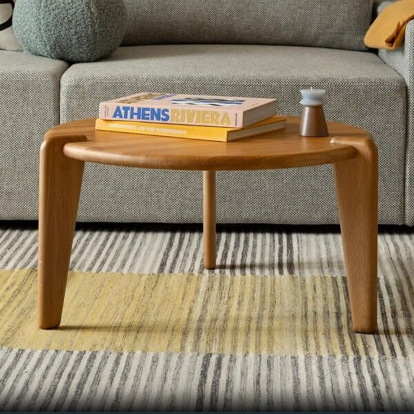 Table basse ronde bois massif