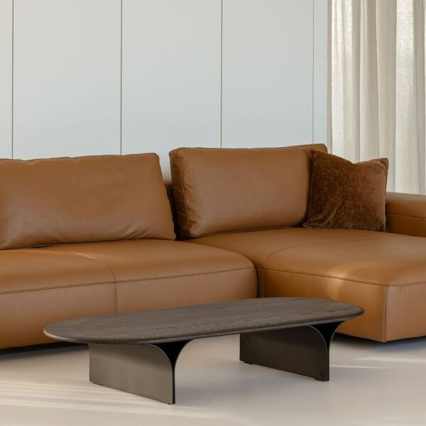 table basse ovale bois