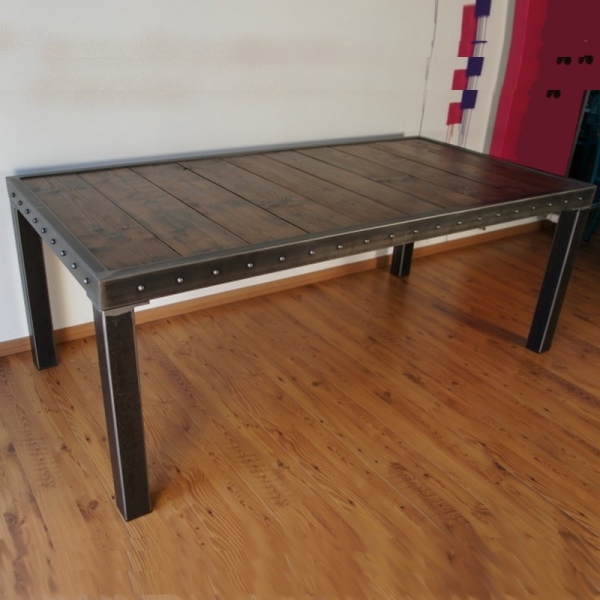 Table Salle A Manger Bois Et Pieds Metal Table Design Made In