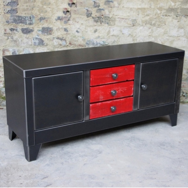 Buffet Métal Et Bois Meuble Industriel Loftboutik