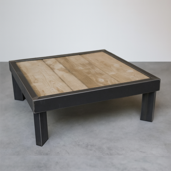 table basse bois pied metal