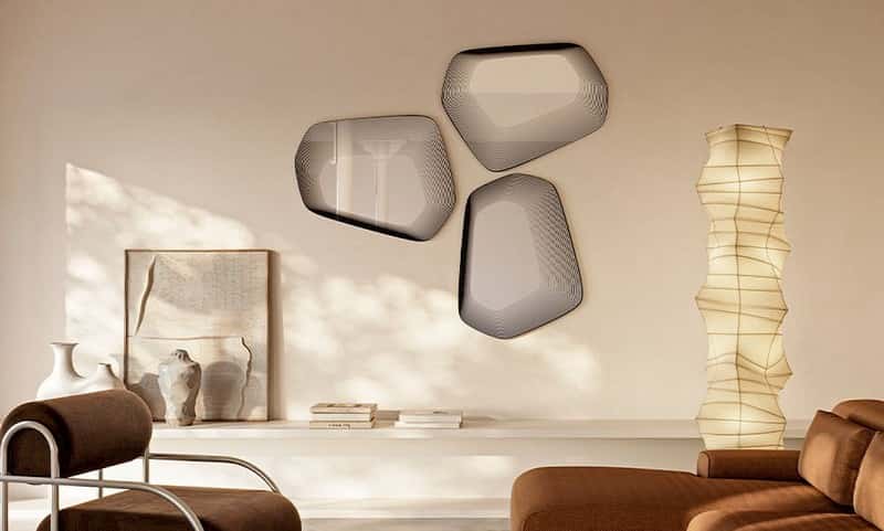 miroir mural noir