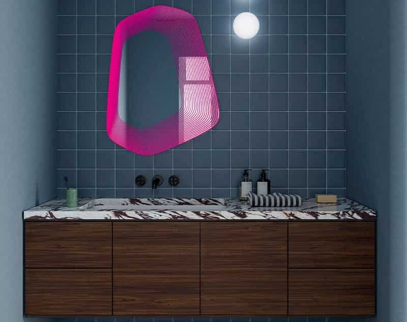 miroir rose