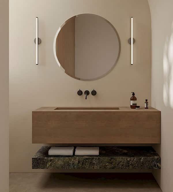 miroir salle de bain biseauté 90 cm lavabo