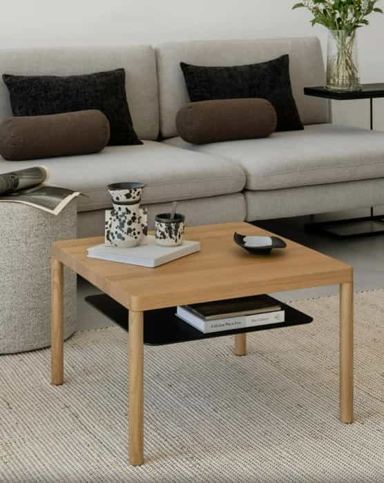 table basse bois étagère