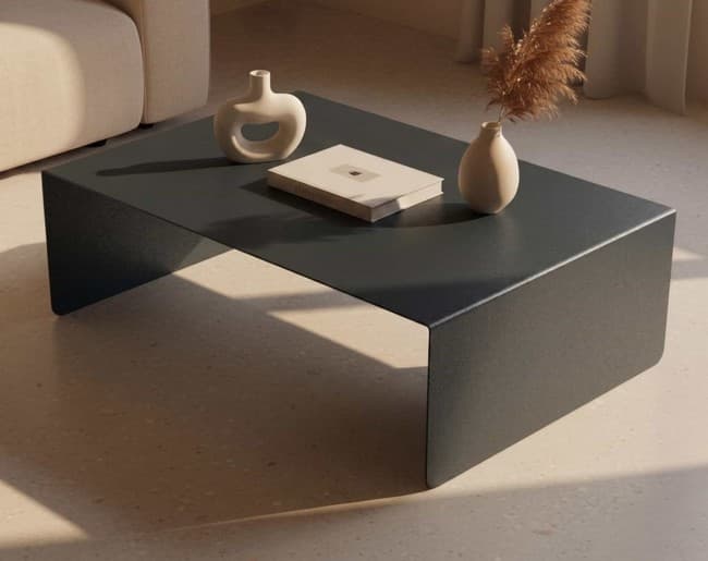 table basse de salon rectangulaire industrielle