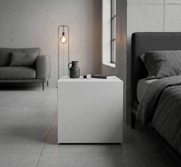 table chevet blanc
