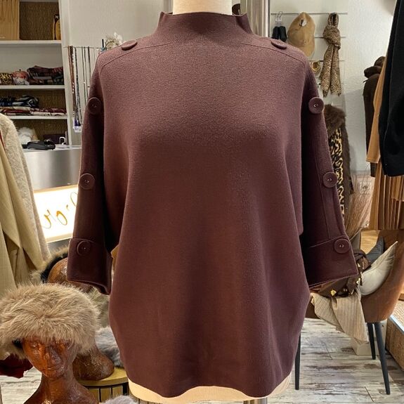 Pull col cheminée ultra-tendance - Maille épaisse & gros boutons - Confort absolu jusqu'à la taille 46