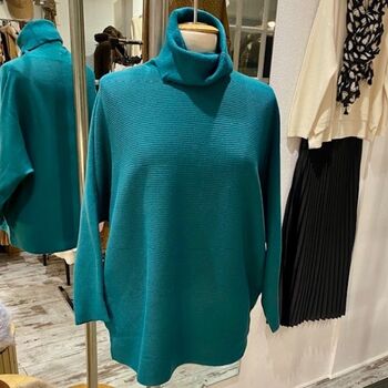 Pull Oversize Col Roulé Grande Taille