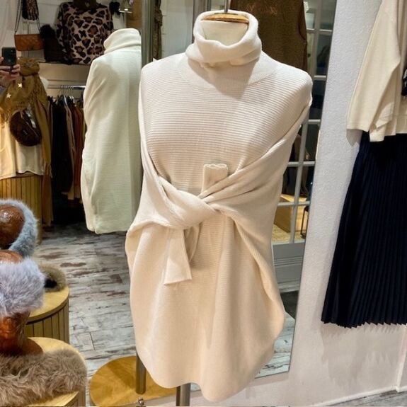 Pull Oversize Col Roulé Grande Taille