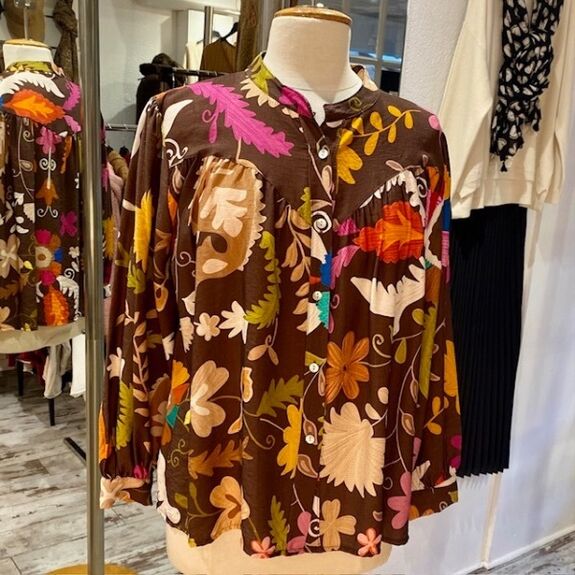 Chemisier fluide multicolor