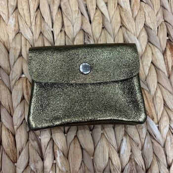 Petit porte-monnaie irisé uni