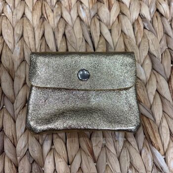 Petit porte-monnaie irisé uni