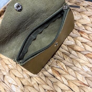 Porte-monnaie grand format cuir irisé uni