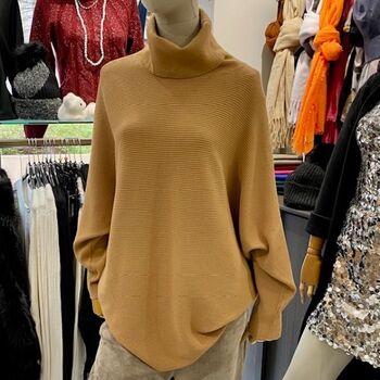 Pull oversize à col roulé