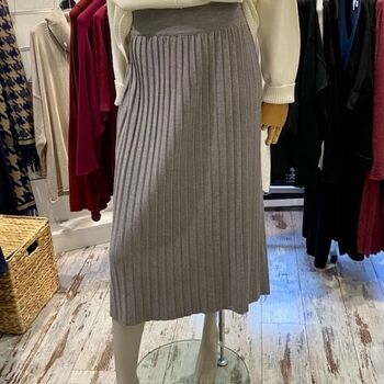 Jupe plissé relief maille