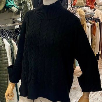 Pull large en maille chevrons