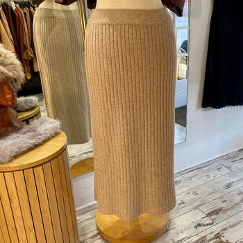 Jupe Longue Maille Épaisse Hiver - Confort Absolu - Taille Élastique jusqu'au 44