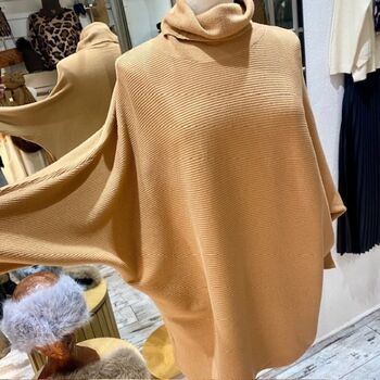 Pull Oversize Col Roulé Grande Taille