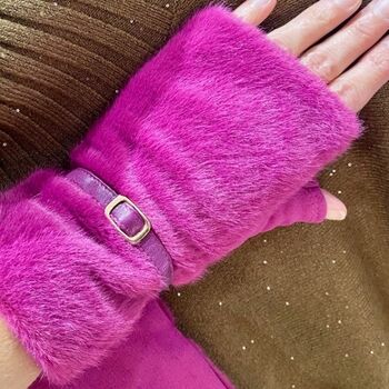 Mitaines en Fausse Fourrure